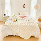 NNEAGS 2X 200cm Creamy White Fur Fuzzy Super Soft and Cozy Fluffy Throw Blanket