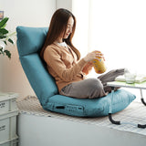 NNEAGS Green Lounge Recliner Lazy Sofa Bed Tatami Cushion Collapsible Backrest Seat Home Office Decor