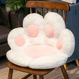 NNEAGS 2X White Paw Shape Cushion Warm Lazy Sofa Decorative Pillow Backseat Plush Mat Home Decor