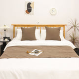 NNEAGS 1.8m Bed Light Brown Vintage Scarf Runner Bedding Tail Pad Flag For Home Hotel Set of 3