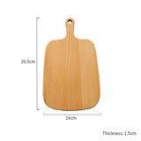 NNEAGS 26cm Brown Rectangle Wooden Serving Tray Chopping Board Paddle with Handle Home Decor