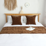 NNEAGS 45cm Chocolate Bed Wabi-sabi Elegant Japanese Style for Bed Set of 3