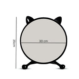 NNEAGS 30cm Black Smart Makeup Bedroom Table Mirror Cat Ear Style No LED Light