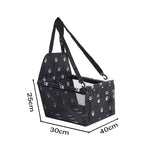 NNEAGS Waterproof Pet Booster Car Seat Breathable Mesh Safety Travel Portable Dog Carrier Bag Black