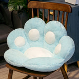 NNEAGS 2X 70cm Mint Blue Paw Shape Cushion Warm Lazy Sofa Decorative Pillow Backseat Plush Mat Home Decor