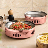 NNEAGS 26cm Hammered Texture Dry Pot in Rose Gold Color Kitchen Essential