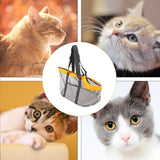 NNEAGS 2X Orange Pet Carrier Bag Breathable Net Mesh Tote Pouch Dog Cat Travel Essentials