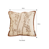 NNEAGS 2X 45cm Painting Retro Tree flower Bird Cotton Linen Home Decor Pillow Case Cushion Throw Pillow