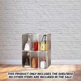 NNEAGS 2X 3 Tier Multifunctional PP Plastic Bag Box Portable Cubby DIY Storage Shelves Stackable Handbag Purse Organiser