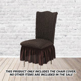 NNEAGS SOG 2X Coffee Chair Cover Seat Protector with Ruffle Skirt Stretch Slipcover Wedding Party Home Decor