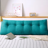 NNEAGS 2X 100cm Blue Green Triangular Wedge Bed Pillow Headboard Backrest Bedside Tatami Cushion Home Decor