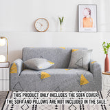 NNEAGS 2-Seater Geometric Print Sofa Cover Couch Protector High Stretch Lounge Slipcover Home Decor