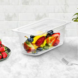 NNEAGS 150mm Clear Gastronorm GN Pan 1/3 Food Tray Storage with Lid