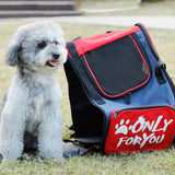 NNEAGS Red Pet Carrier Backpack Breathable Mesh Portable Safety Travel Essentials Outdoor Bag