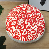 NNEAGS 45cm Red Premium Polyester Cotton Cushion with EPP Particle Insert for Enhanced Comfort