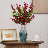 NNEAGS 33cm Glass Vase Blue with Beautiful glass Bubble Texture Art Vases
