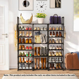 NNEAGS 2X 21-Shelf Tier Shoe Storage Shelf Space-Saving Caddy Rack Organiser with Handle