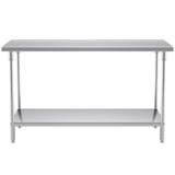 NNEAGS 150*70*85cm Commercial Catering Kitchen Stainless Steel Prep Work Bench