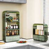 NNEAGS 2X Green Multi Tier Cosmetic Storage Rack Bathroom Vanity Tray Display Stand Organiser