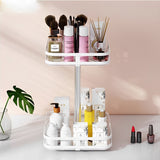 NNEAGS 2X 2 Tier Steel White Square Rotating Multi-Function Kitchen Portable Storage Spice Seasoning Kitchen Countertop Organiser Shelf