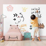 NNEAGS 2X 120cmx500cm Clear Dry Erase Adhesive Whiteboard Wall Surface Peel Sticker Sheet