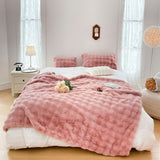 NNEAGS 2X 200cm Pink Fur Fuzzy Super Soft and Cozy Fluffy Throw Blanket