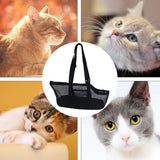 NNEAGS 2X Black Pet Carrier Bag Breathable Net Mesh Tote Pouch Dog Cat Travel Essentials