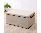NNEAGS 2X Small Beige Non-Woven Diamond Quilt Grid Fabric Storage/ Organizer Box