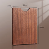 NNEAGS 48cm Rectangular Wooden Ebony Butcher Block Non-slip Chopping Food Serving Tray Charcuterie Board