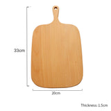 NNEAGS 33cm Brown Rectangle Wooden Serving Tray Chopping Board Paddle with Handle Home Decor