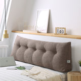 NNEAGS 2X 180cm Coffee Triangular Wedge Bed Pillow Headboard Backrest Bedside Tatami Cushion Home Decor