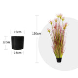 NNEAGS 4X 150cm Purple-Red Artificial Indoor Potted Papyrus Plant Tree Fake Simulation Decorative