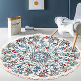 NNEAGS 120cm Mandala Round Area Thick Anti-slip Doormat, Home Decor