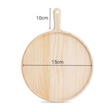 NNEAGS 6 inch Round Premium Wooden Pine Food Serving Tray Charcuterie Board Paddle Home Decor