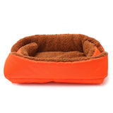 NNEAGS 2X Orange Dual-purpose Cushion Nest Cat Dog Bed Warm Plush Kennel Mat Pet Home Travel Essentials