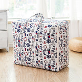 NNEAGS 2X Nautical Icons Super Large Storage Luggage Bag Double Zipper Foldable Travel Organiser Essentials