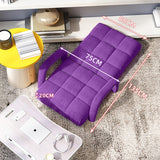 NNEAGS 4X Foldable Lounge Cushion Adjustable Floor Lazy Recliner Chair with Armrest Purple