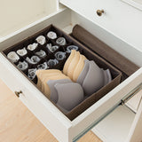 NNEAGS Coffee Flip Top Underwear Storage Box Foldable Wardrobe Partition Drawer Home Organiser