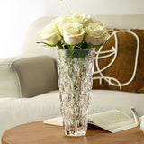 NNEAGS 29cm Glass Clear Vase Crystal VASE Thick Modern Home Decor