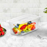 NNEAGS 100mm Clear Gastronorm GN Pan 1/3 Food Tray Storage Bundle of 6 with Lid