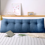NNEAGS 2X 180cm Blue Triangular Wedge Bed Pillow Headboard Backrest Bedside Tatami Cushion Home Decor