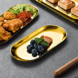 NNEAGS Silver Nordic Oval Plate Set Small, Medium, and Large for 3 Pieces Kitchen Essentials