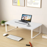 NNEAGS 2X 40cm White Computer Monitor Elevated Stand Desktop Support Station Rack