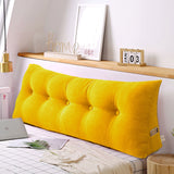 NNEAGS 2X 180cm Yellow Triangular Wedge Bed Pillow Headboard Backrest Bedside Tatami Cushion Home Decor