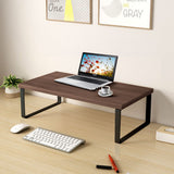 NNEAGS 50cm Black Computer Monitor Elevated Stand Desktop Support Station Rack