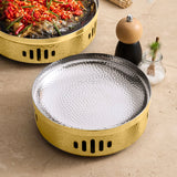 NNEAGS 28cm Dry Pot with Hammered Texture, Natural Gold Color Kitchen Essential