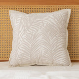 NNEAGS 45cm Elegant Palm Leaf Texture & Jacquard Square Throw Pillow