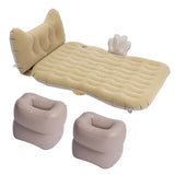 NNEAGS Beige Honeycomb Inflatable Car Mattress Portable Camping Air Bed Travel Sleeping Kit Essentials