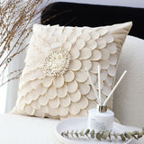 NNEAGS 45cm Pillow Sunflower Cover 100% Cotton Covers Linen Case Cushion Throw Pillow