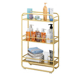 NNEAGS 3 Tier Rectangular Bathroom Shelf Multifunctional Storage Display Rack Organiser